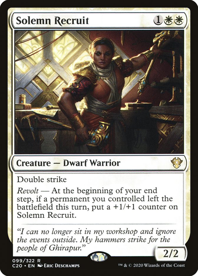 Solemn Recruit [Commander 2020] | Gamers Paradise