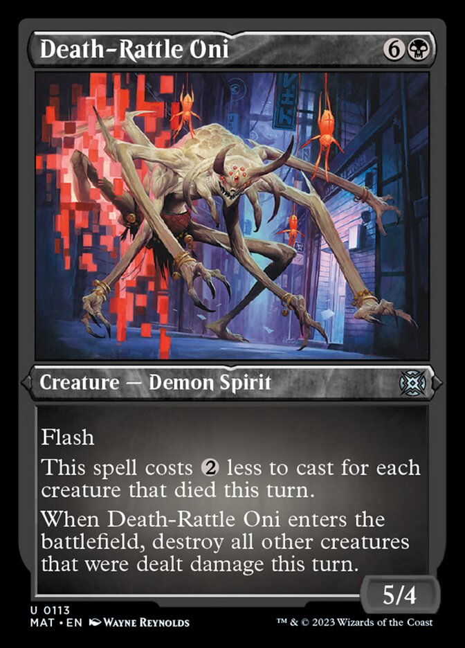 Death-Rattle Oni (Foil Etched) [March of the Machine: The Aftermath] | Gamers Paradise