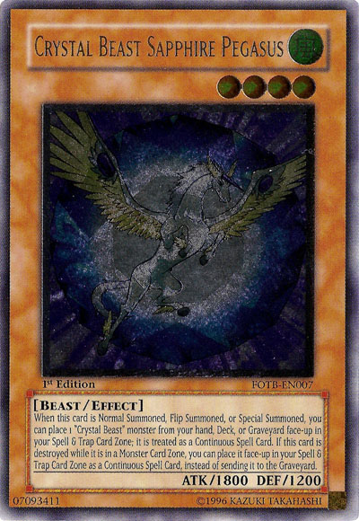 Crystal Beast Sapphire Pegasus [FOTB-EN007] Ultimate Rare | Gamers Paradise