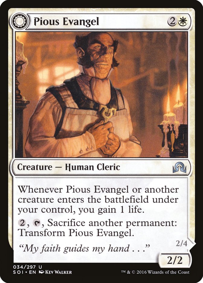 Pious Evangel // Wayward Disciple [Shadows over Innistrad] | Gamers Paradise