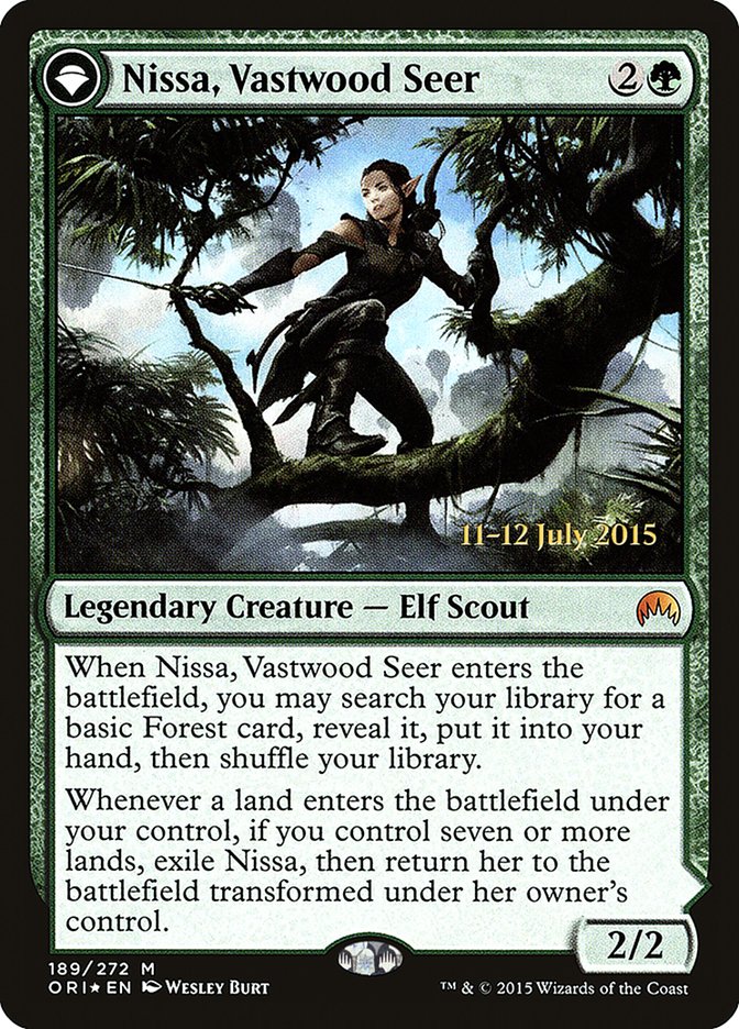 Nissa, Vastwood Seer // Nissa, Sage Animist [Magic Origins Prerelease Promos] | Gamers Paradise