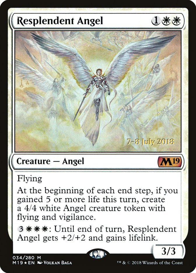 Resplendent Angel [Core Set 2019 Prerelease Promos] | Gamers Paradise