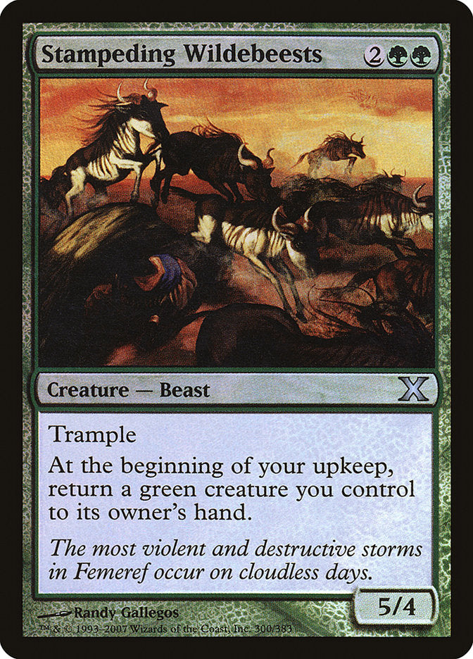 Stampeding Wildebeests (Premium Foil) [Tenth Edition] | Gamers Paradise