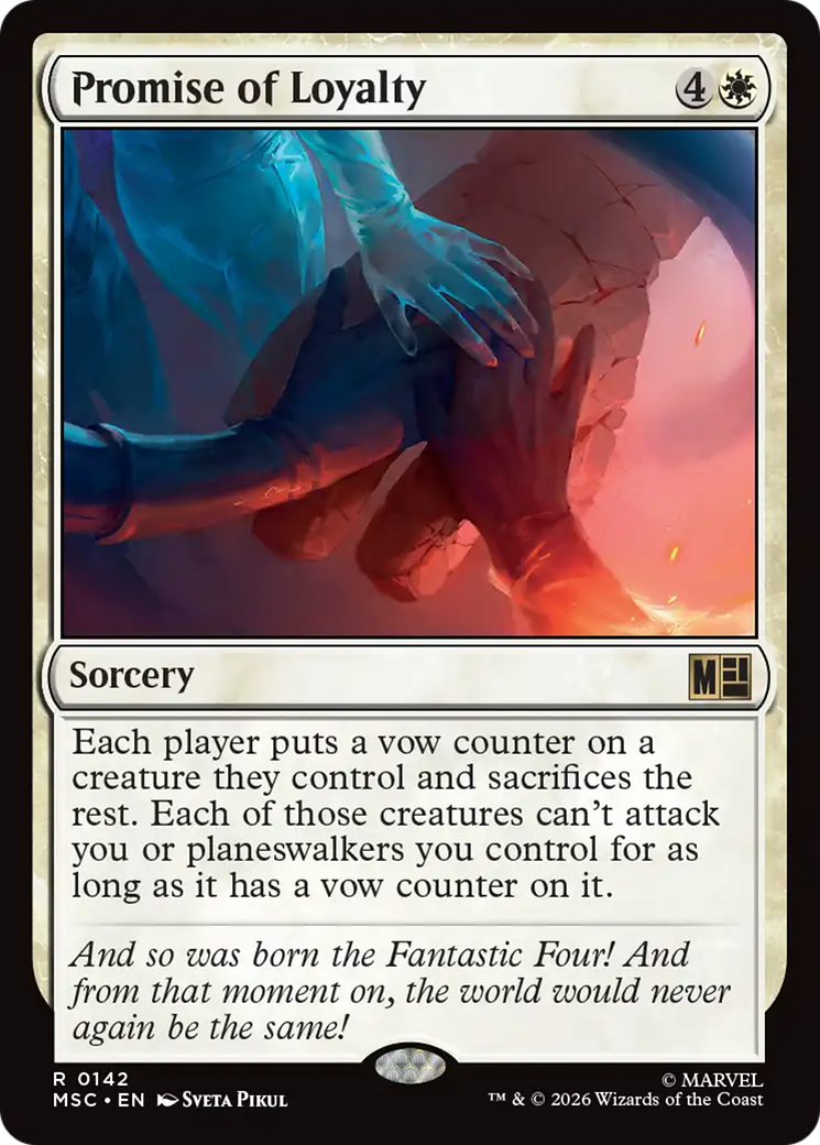 Promise of Loyalty (Surge Foil) [Marvel Super Heroes Commander] | Gamers Paradise