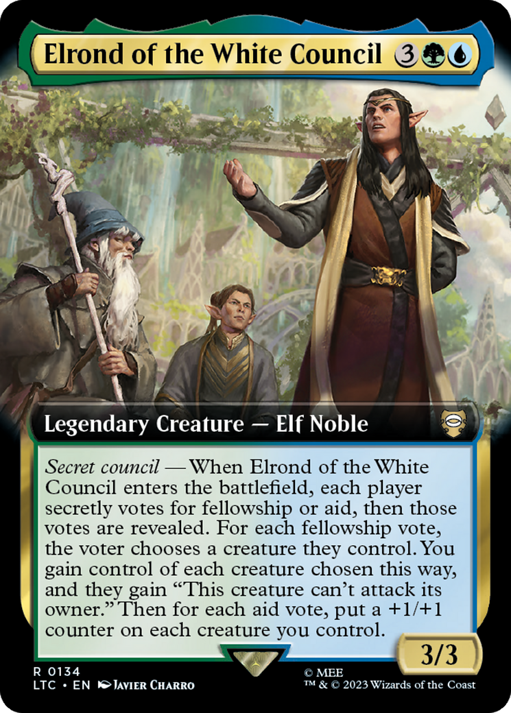 Elrond of the White Council (Extended Art) [The Lord of the Rings: Tales of Middle-Earth Commander] | Gamers Paradise