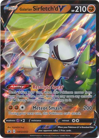 Galarian Sirfetch'd V (SWSH043) (Jumbo Card) [Sword & Shield: Black Star Promos] | Gamers Paradise
