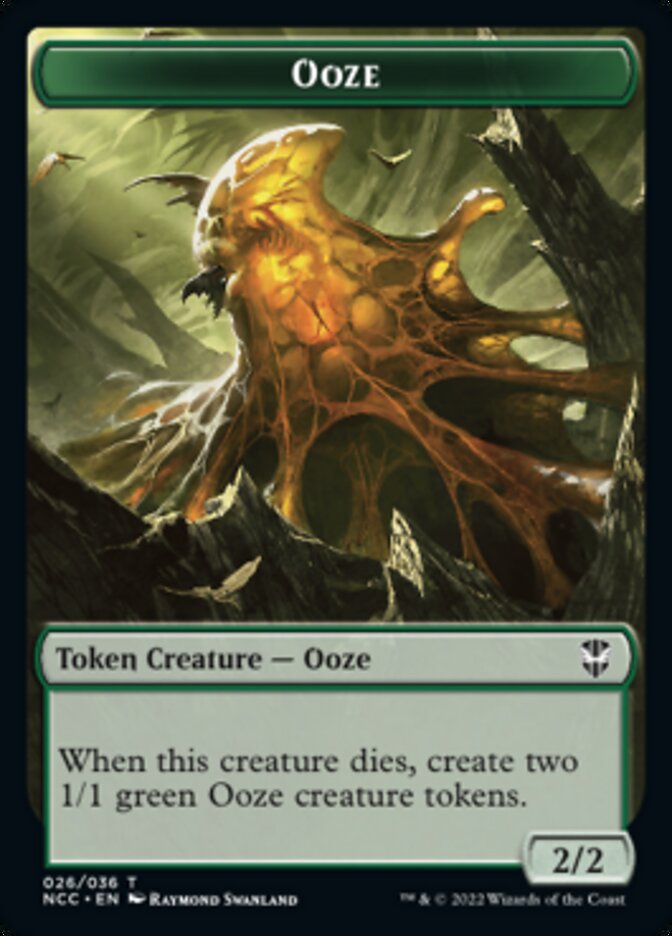 Ooze (026) // Treasure (015) Double-Sided Token [Streets of New Capenna Commander Tokens] | Gamers Paradise