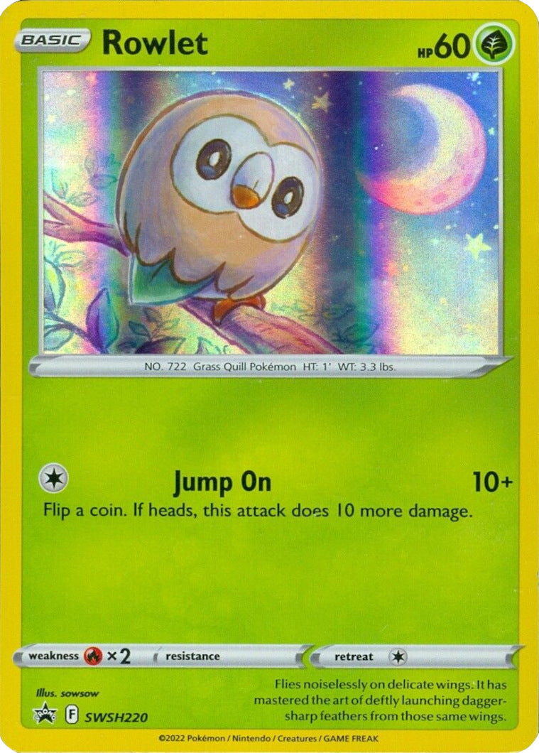 Rowlet (SWSH220) (Cosmos Holo) [Sword & Shield: Black Star Promos] | Gamers Paradise