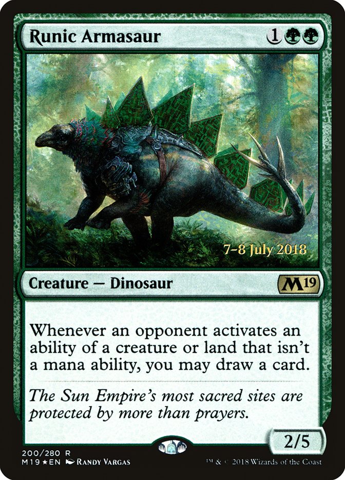 Runic Armasaur [Core Set 2019 Prerelease Promos] | Gamers Paradise