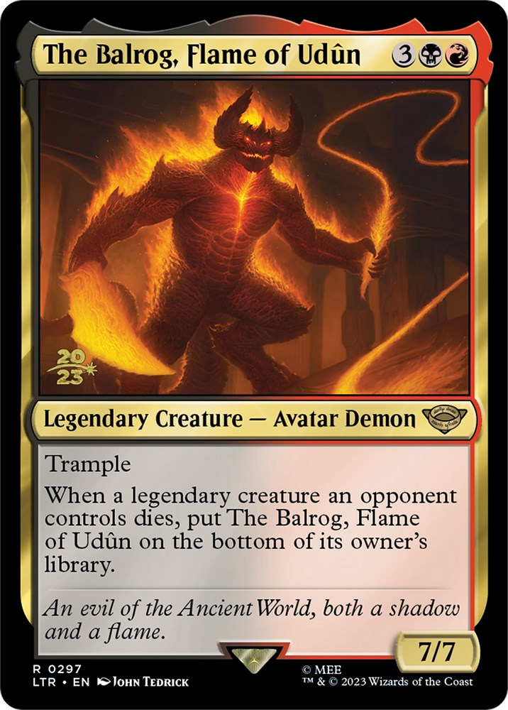 The Balrog, Flame of Udun [The Lord of the Rings: Tales of Middle-Earth Prerelease Promos] | Gamers Paradise