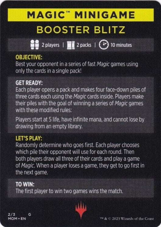 Booster Blitz (Magic Minigame) [March of the Machine Minigame] | Gamers Paradise