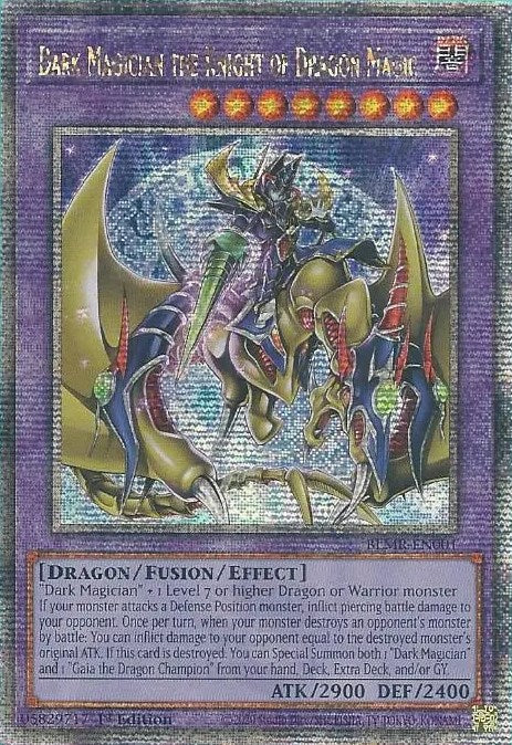 Dark Magician the Knight of Dragon Magic [BLMR-EN001] Quarter Century Secret Rare | Gamers Paradise