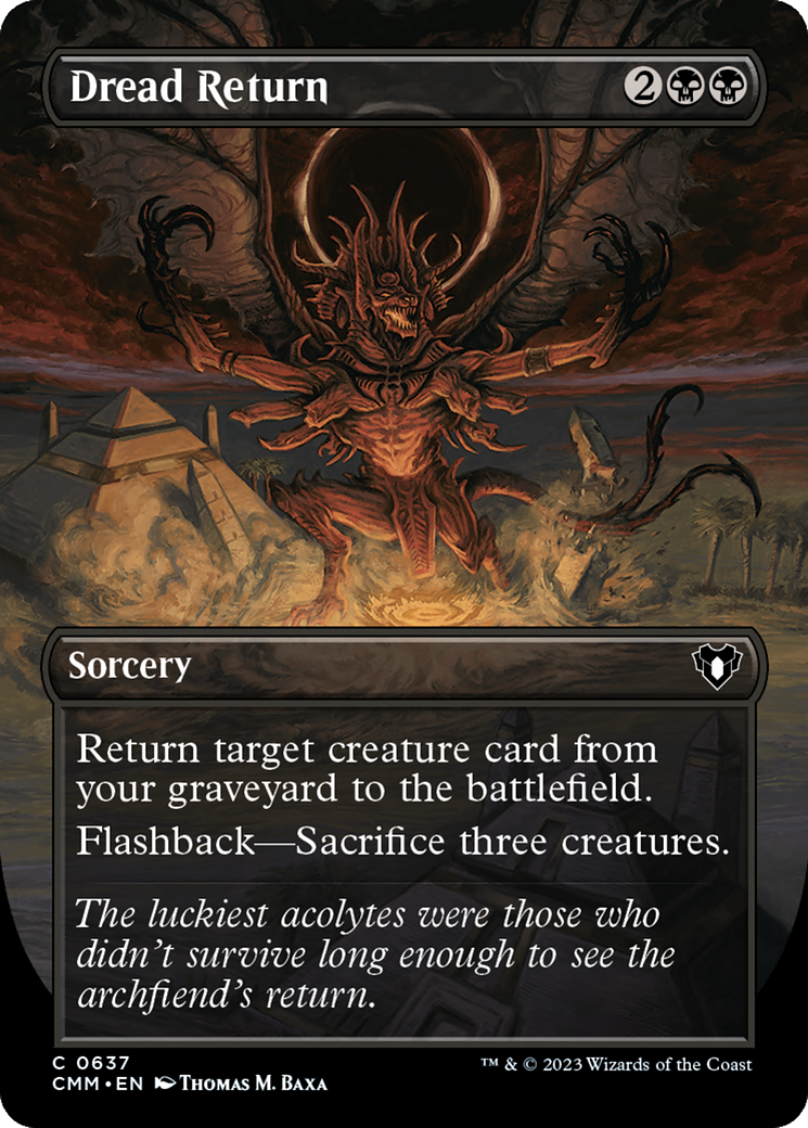 Dread Return (Borderless Alternate Art) [Commander Masters] | Gamers Paradise