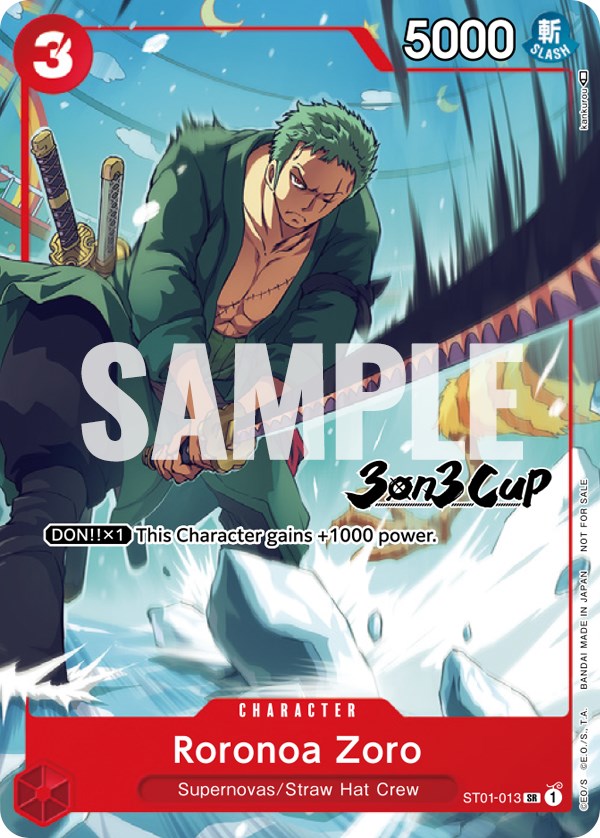 Roronoa Zoro (3-on-3 Cup) [Participant] [One Piece Promotion Cards] | Gamers Paradise