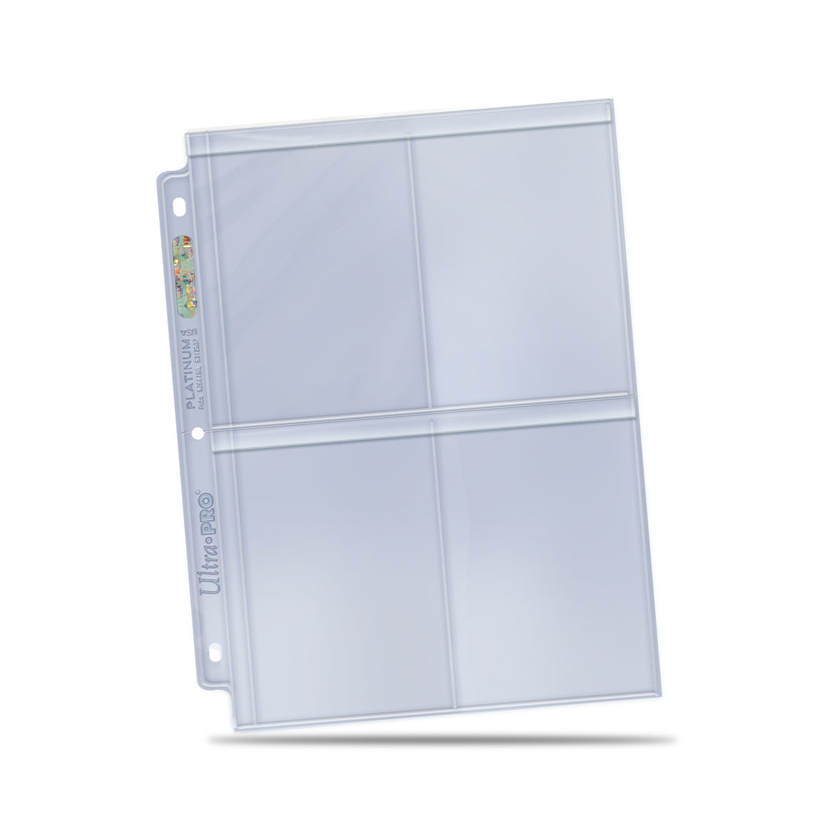 Ultra PRO: Platinum Hologram 4-Pocket Secure Pages - 3-Holes (for Toploaders - 100-Pack) | Gamers Paradise
