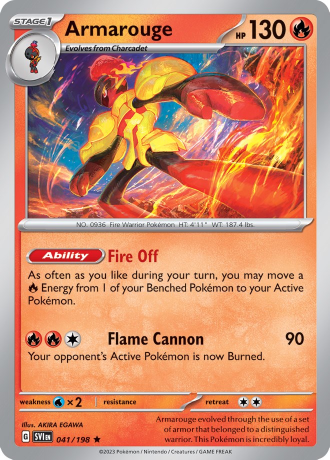 Armarouge (041/198) (Line Holo) [Scarlet & Violet: Base Set] | Gamers Paradise