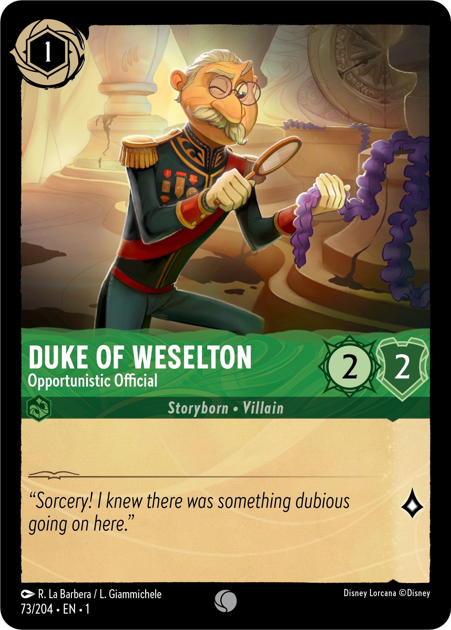 Duke of Weselton - Opportunistic Official (73/204) [The First Chapter] | Gamers Paradise