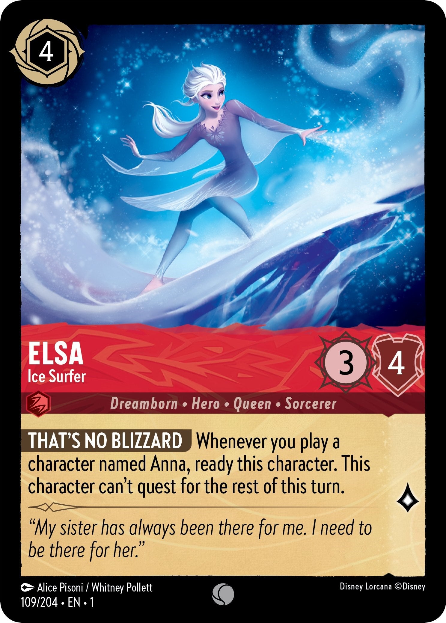 Elsa - Ice Surfer (109/204) [The First Chapter] | Gamers Paradise