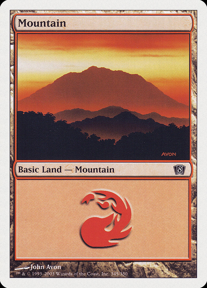 Mountain (345) [Eighth Edition] | Gamers Paradise