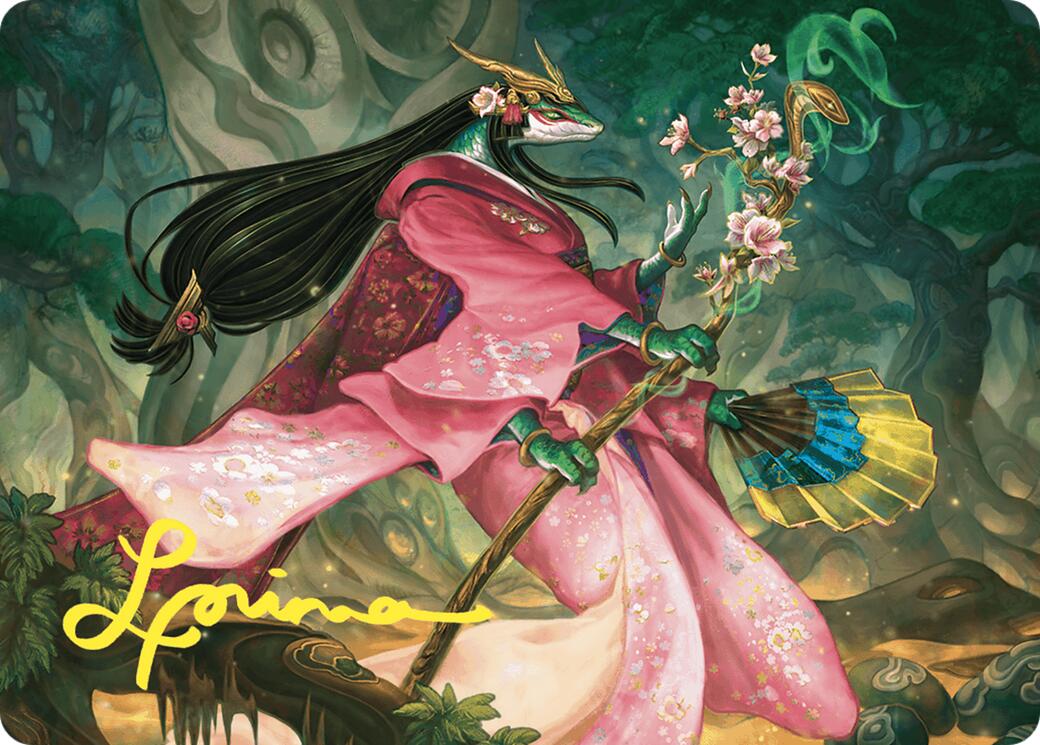 Sakiko, Mother of Summer Art Card (Gold-Stamped Signature) [Commander Masters Art Series] | Gamers Paradise