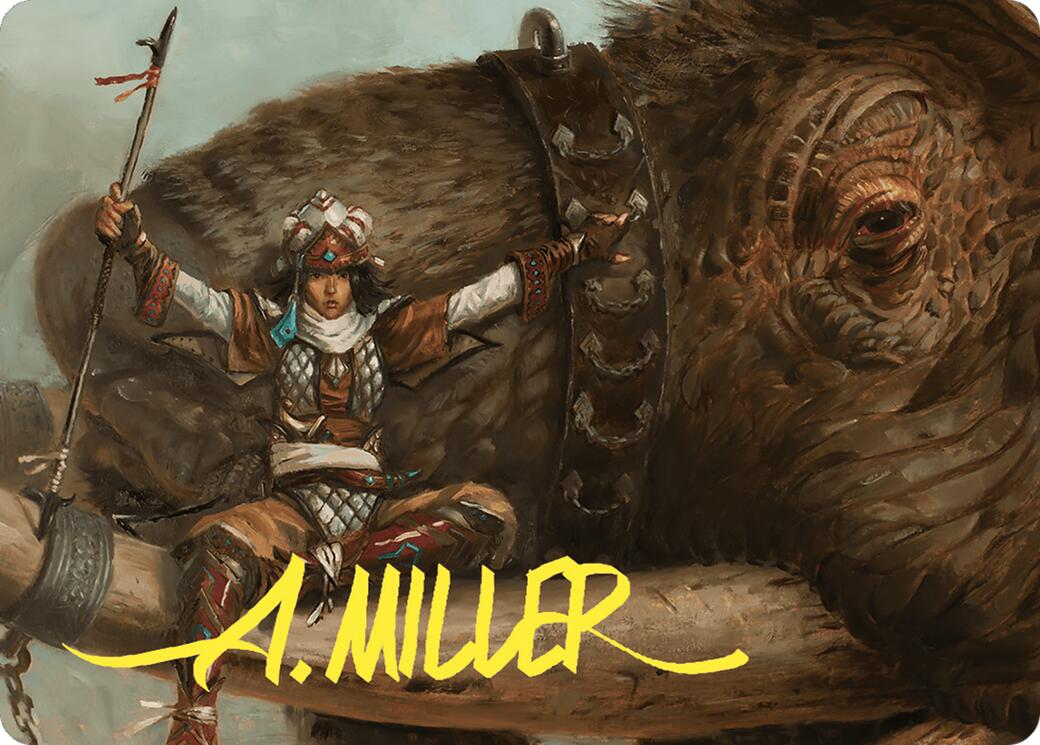 Tuskguard Captain Art Card (Gold-Stamped Signature) [Commander Masters Art Series] | Gamers Paradise