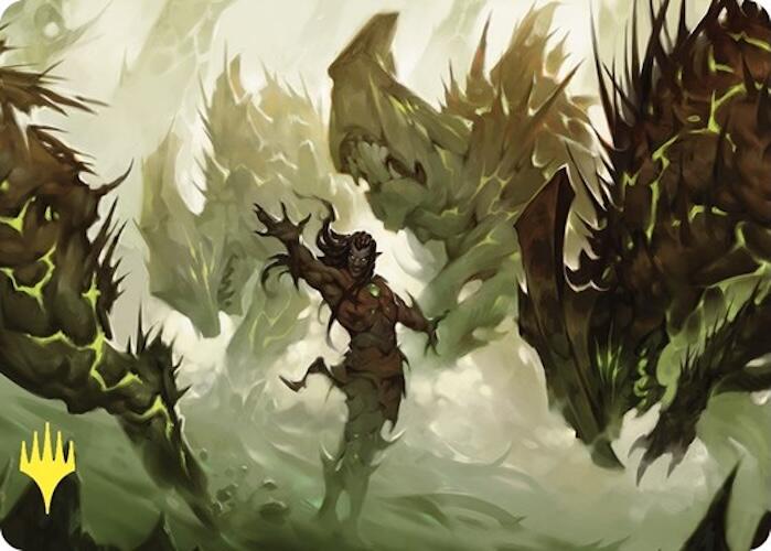 Ezuri's Predation Art Card (Gold-Stamped) [Commander Masters Art Series] | Gamers Paradise