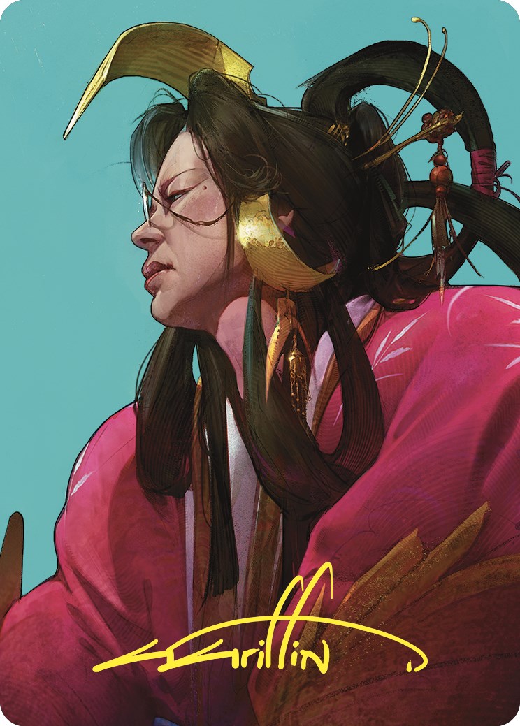 Azami, Lady of Scrolls Art Card (Gold-Stamped Signature) [Commander Masters Art Series] | Gamers Paradise