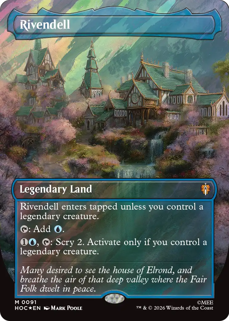 Rivendell (Borderless) (Surge Foil) [The Hobbit: Eternal-Legal] | Gamers Paradise
