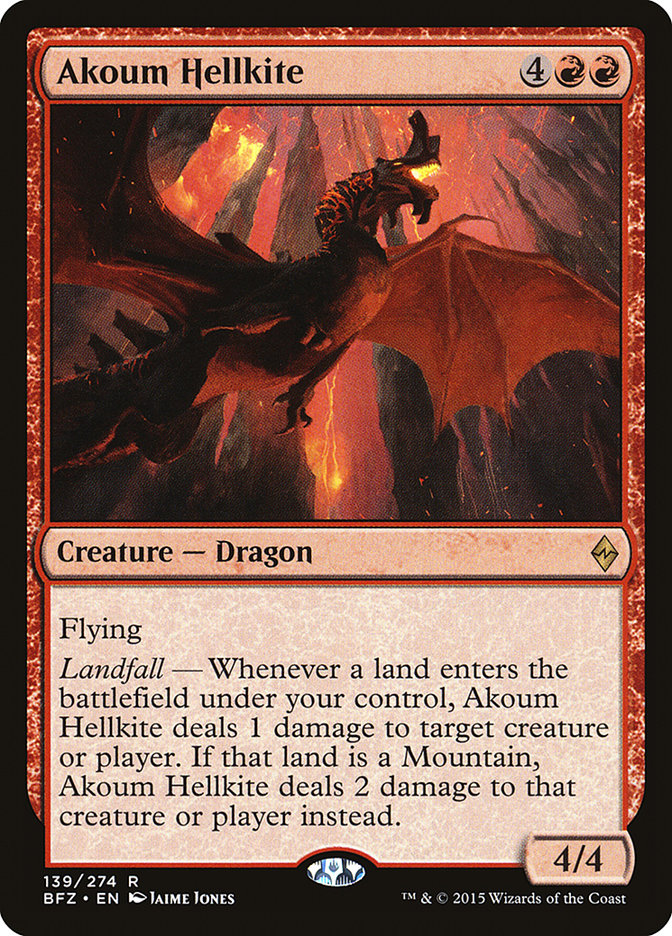 Akoum Hellkite [Battle for Zendikar] | Gamers Paradise