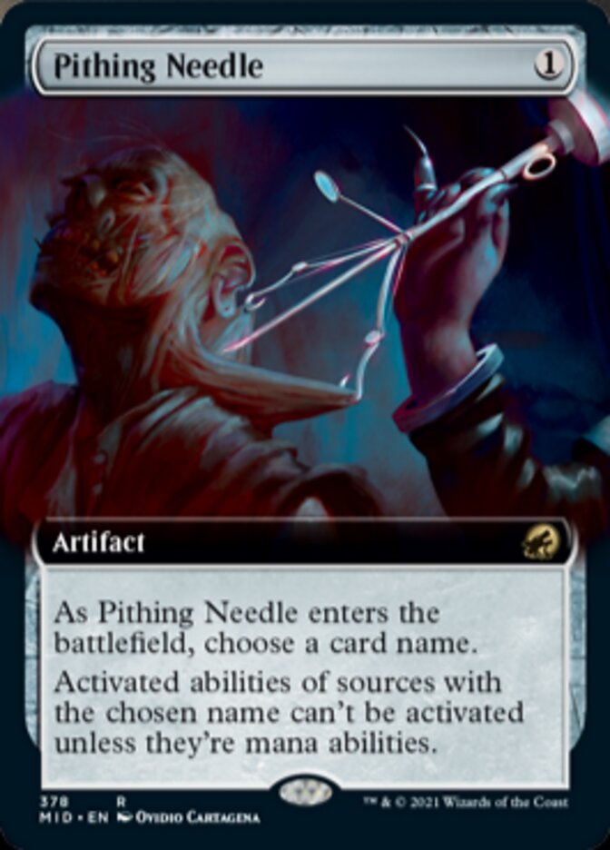 Pithing Needle (Extended Art) [Innistrad: Midnight Hunt] | Gamers Paradise