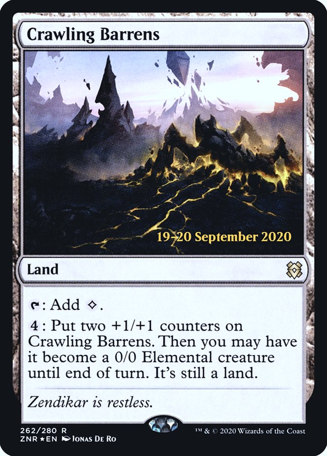 Crawling Barrens [Zendikar Rising Prerelease Promos] | Gamers Paradise