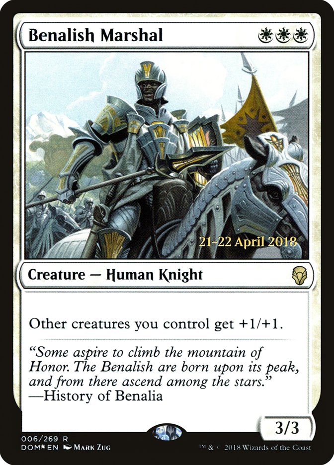 Benalish Marshal [Dominaria Prerelease Promos] | Gamers Paradise