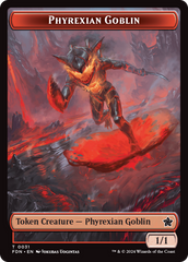 Cat (0027) // Phyrexian Goblin Double-Sided Token [Foundations Tokens] | Gamers Paradise