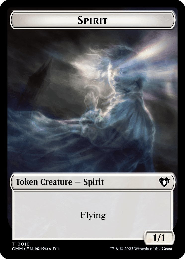 Spirit (0010) // Cat (0005) Double-Sided Token [Commander Masters Tokens] | Gamers Paradise