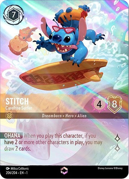 Stitch - Carefree Surfer (Enchanted) (206/204) [The First Chapter] | Gamers Paradise