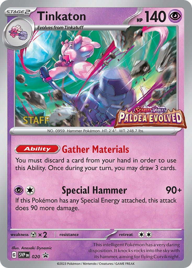 Tinkaton (020) (Staff Promo) [Scarlet & Violet: Black Star Promos] | Gamers Paradise