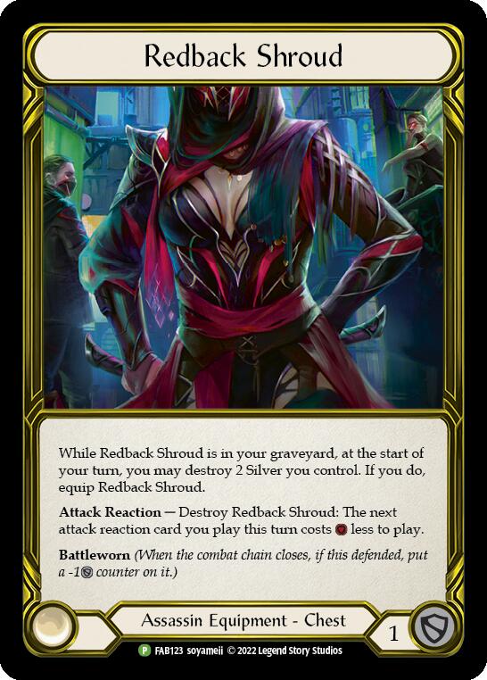 Redback Shroud (Golden) [FAB123] (Promo)  Cold Foil | Gamers Paradise