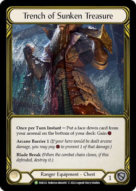 Trench of Sunken Treasure (Golden) [FAB125] (Promo)  Cold Foil | Gamers Paradise