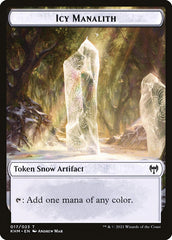 Treasure // Icy Manalith Double-Sided Token [Kaldheim Tokens] | Gamers Paradise