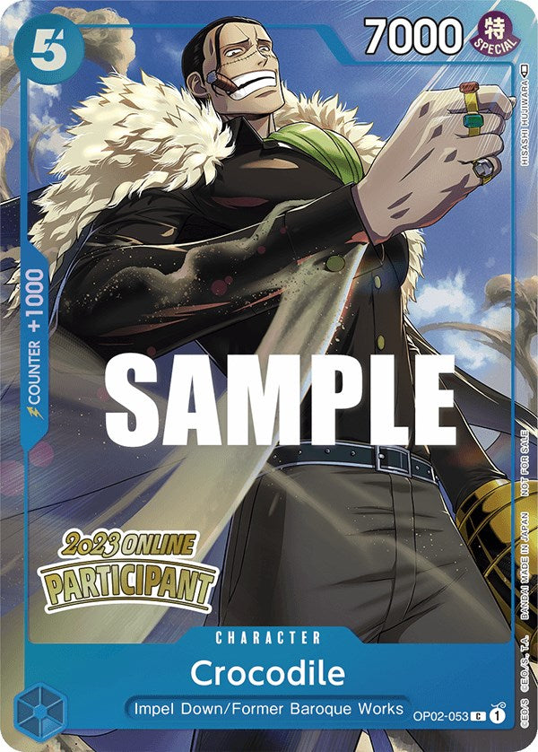 Crocodile (Online Regional 2023) [Participant] [One Piece Promotion Cards] | Gamers Paradise