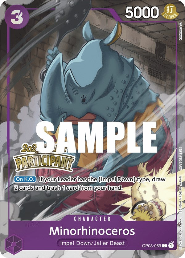 Minorhinoceros (Online Regional 2023) [Participant] [One Piece Promotion Cards] | Gamers Paradise