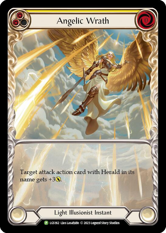 Angelic Wrath (Yellow) [LGS162] (Promo)  Rainbow Foil | Gamers Paradise