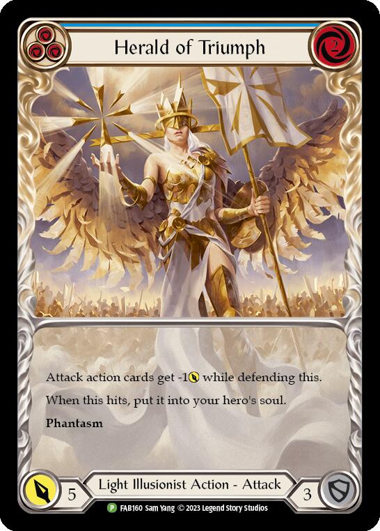 Herald of Triumph (Blue) [FAB160] (Promo)  Rainbow Foil | Gamers Paradise
