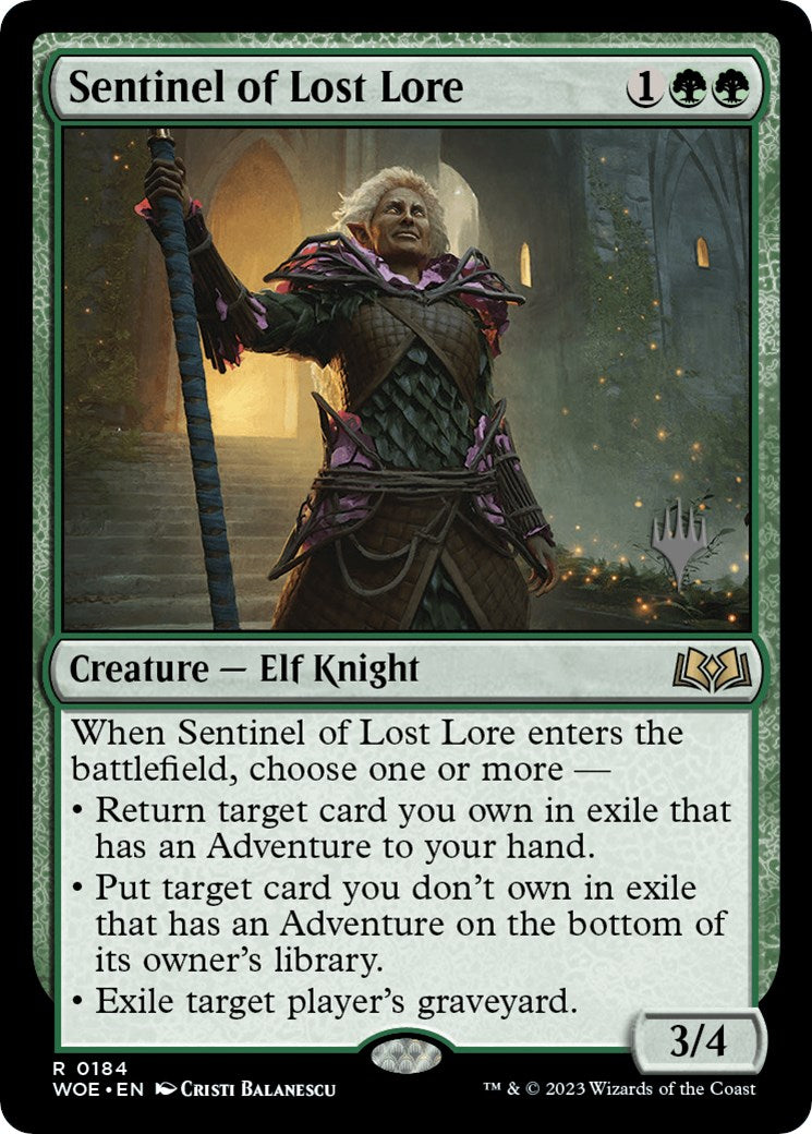 Sentinel of Lost Lore (Promo Pack) [Wilds of Eldraine Promos] | Gamers Paradise