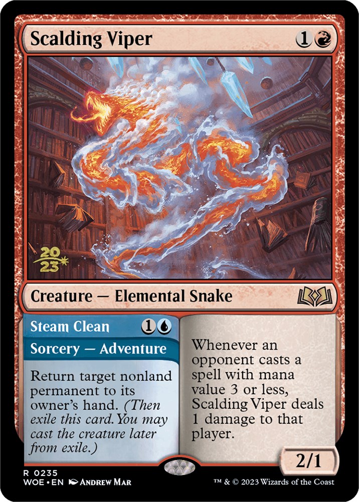Scalding Viper [Wilds of Eldraine Prerelease Promos] | Gamers Paradise