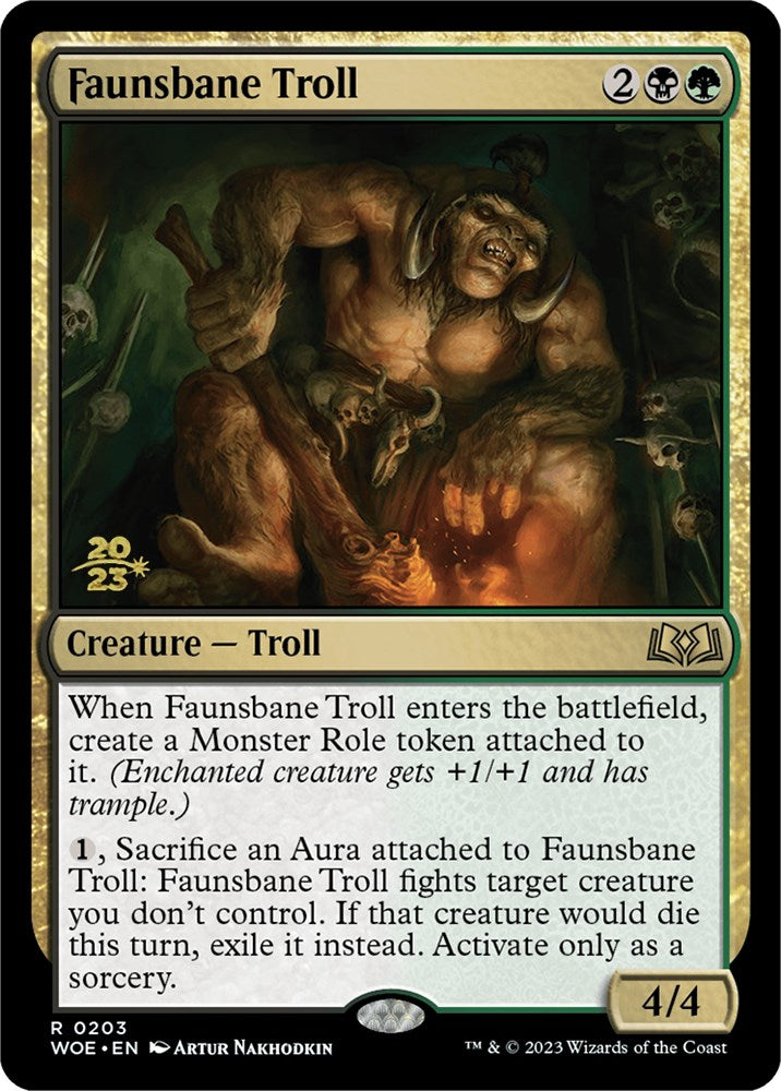 Faunsbane Troll [Wilds of Eldraine Prerelease Promos] | Gamers Paradise