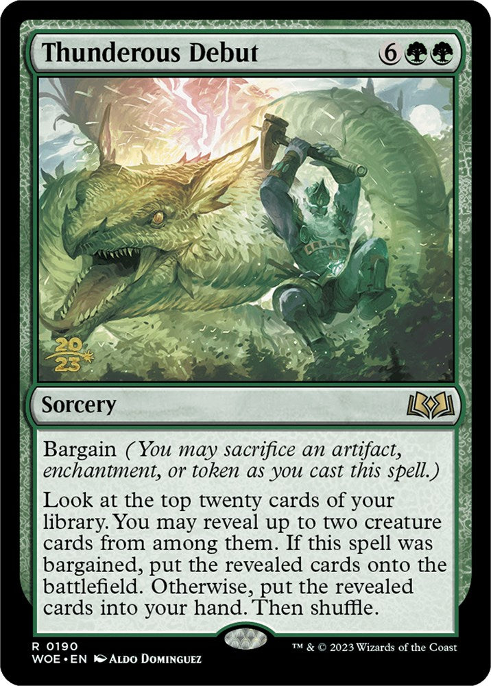 Thunderous Debut [Wilds of Eldraine Prerelease Promos] | Gamers Paradise