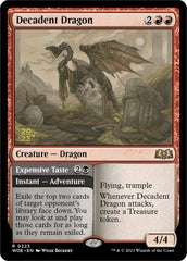 Decadent Dragon // Expensive Taste [Wilds of Eldraine Prerelease Promos] | Gamers Paradise