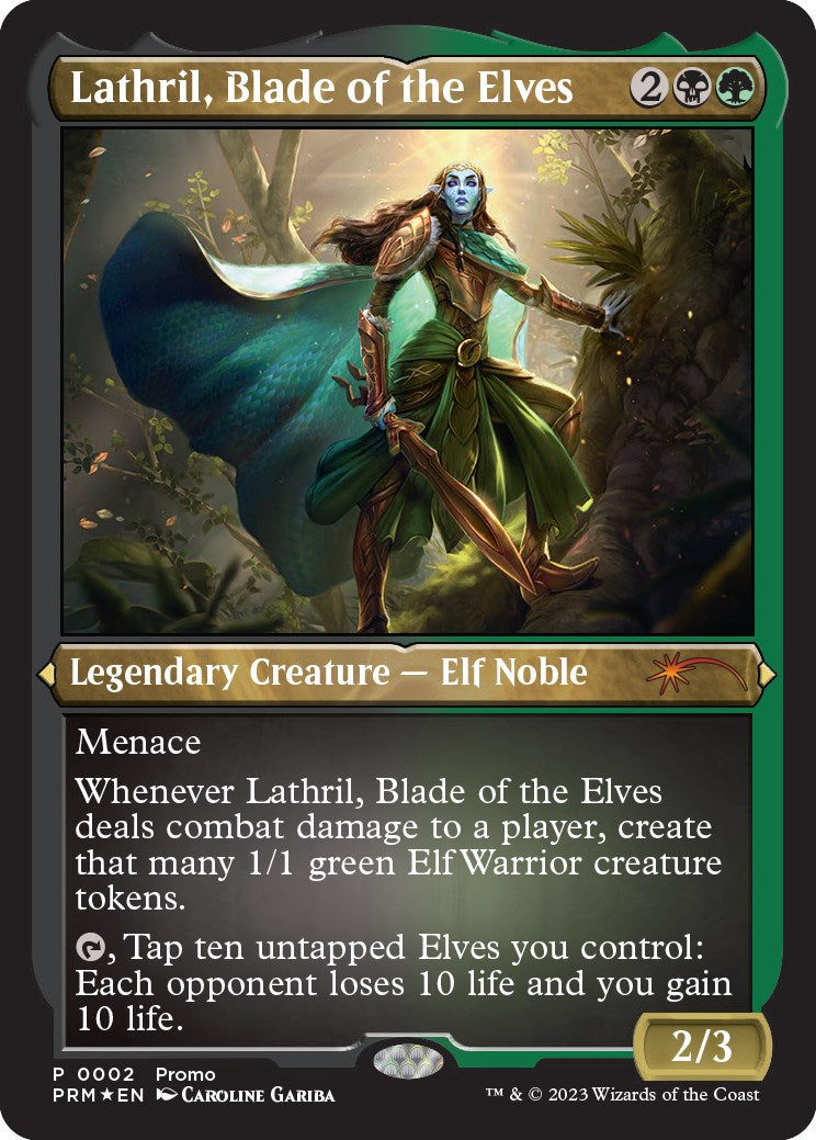 Lathril, Blade of the Elves (Foil Etched) [Media Promos] | Gamers Paradise