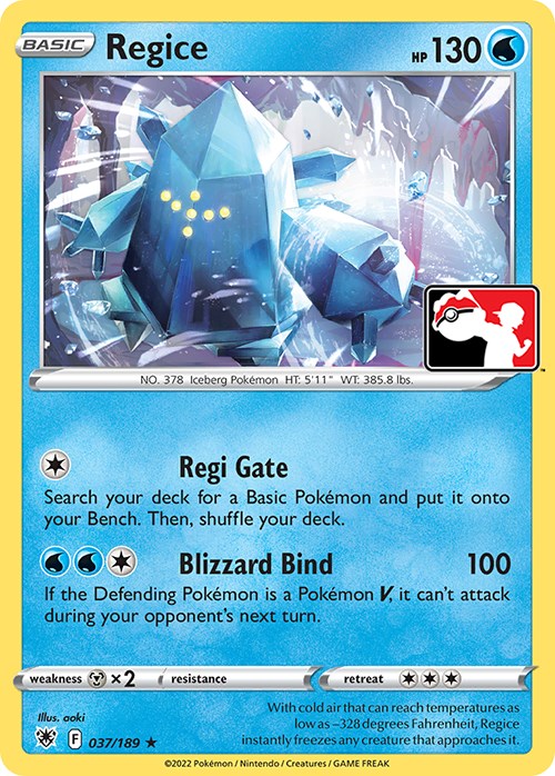 Regice (037/189) [Prize Pack Series Three] | Gamers Paradise